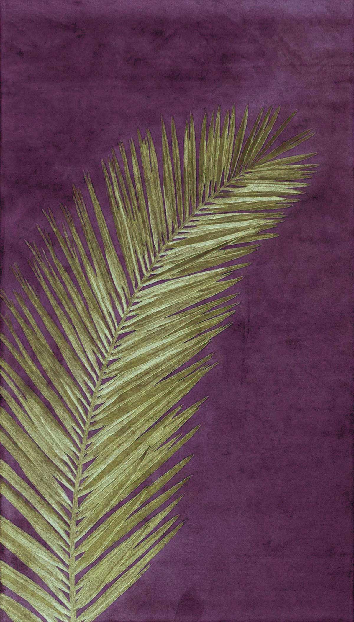 Дизайнерский ковер из шелка и шерсти Summertime Purple