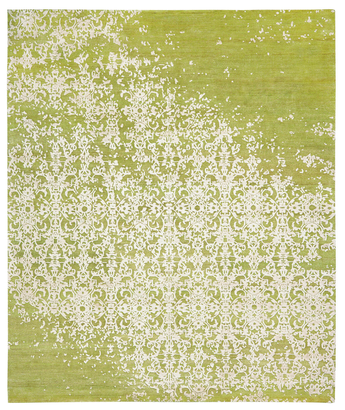 Ковер ручной работы Milano Raved зеленого и белого цвета от Яна Ката