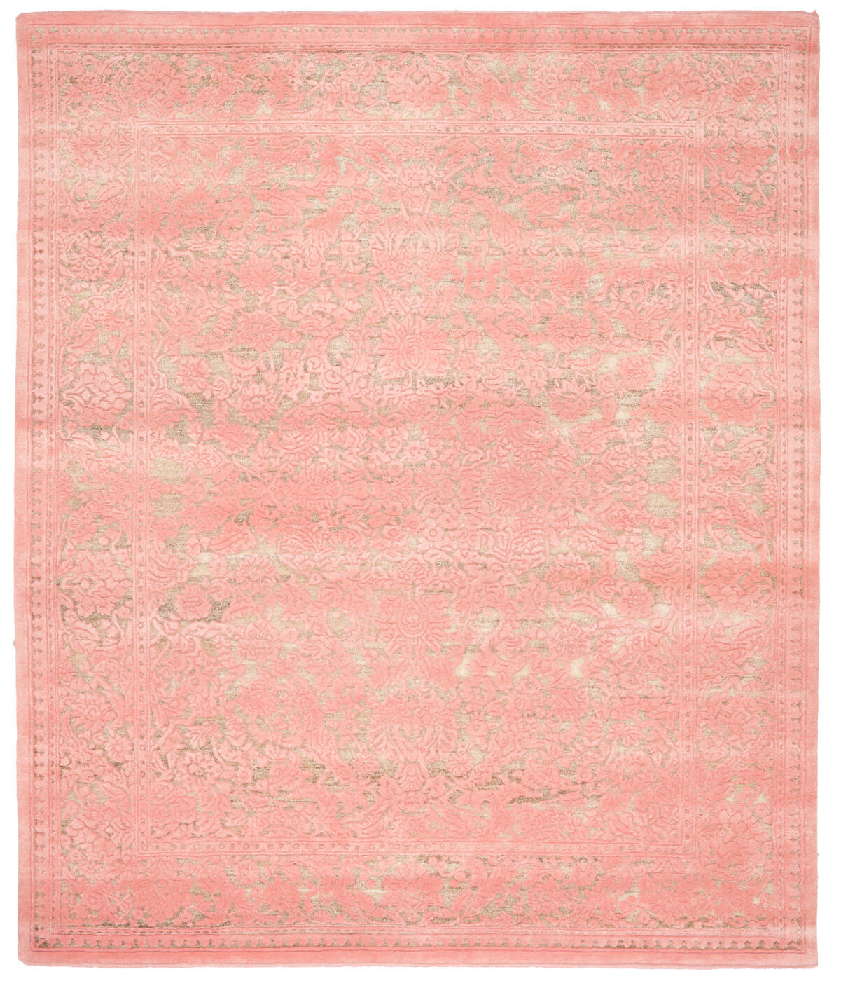 Дизайнерский ковер ручной работы Mauro Angaa розовый