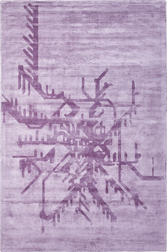 Фиолетовый Metropolitan Orchid ковер ручной работы