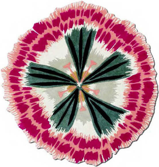 Итальянский шерстяной ковер Цветок Missoni Botanica T03 ☞ Размер: Ø 110 см