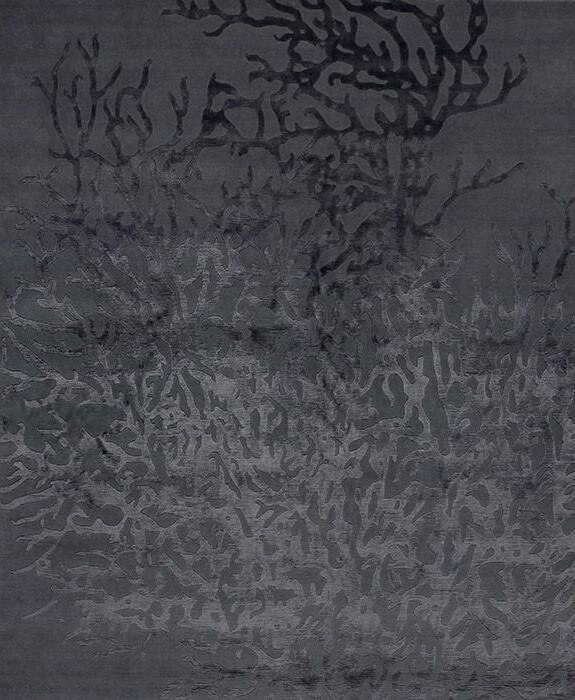 Дизайнерский ковер ручной работы Gorgone Anthracite