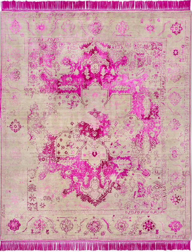 Немецкий ковер Rajasthan No.05 Eye Candy Pink on Natural Grey
