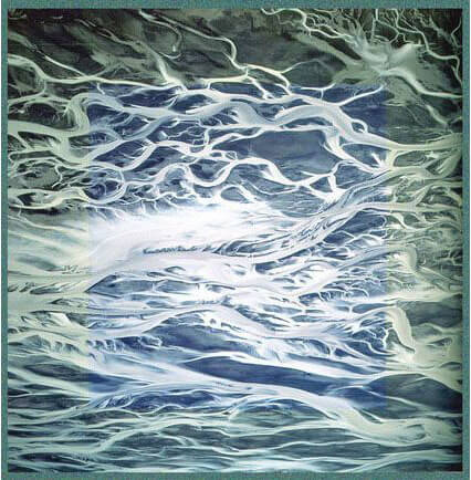 Ковер ручной работы Ocean с изображением морской пены